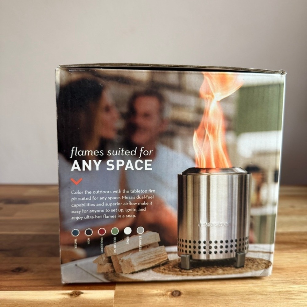 Solo Stove Mesa 5 Inch Stainless Steel Wood/Pellet Table-top Fire Pit NEW